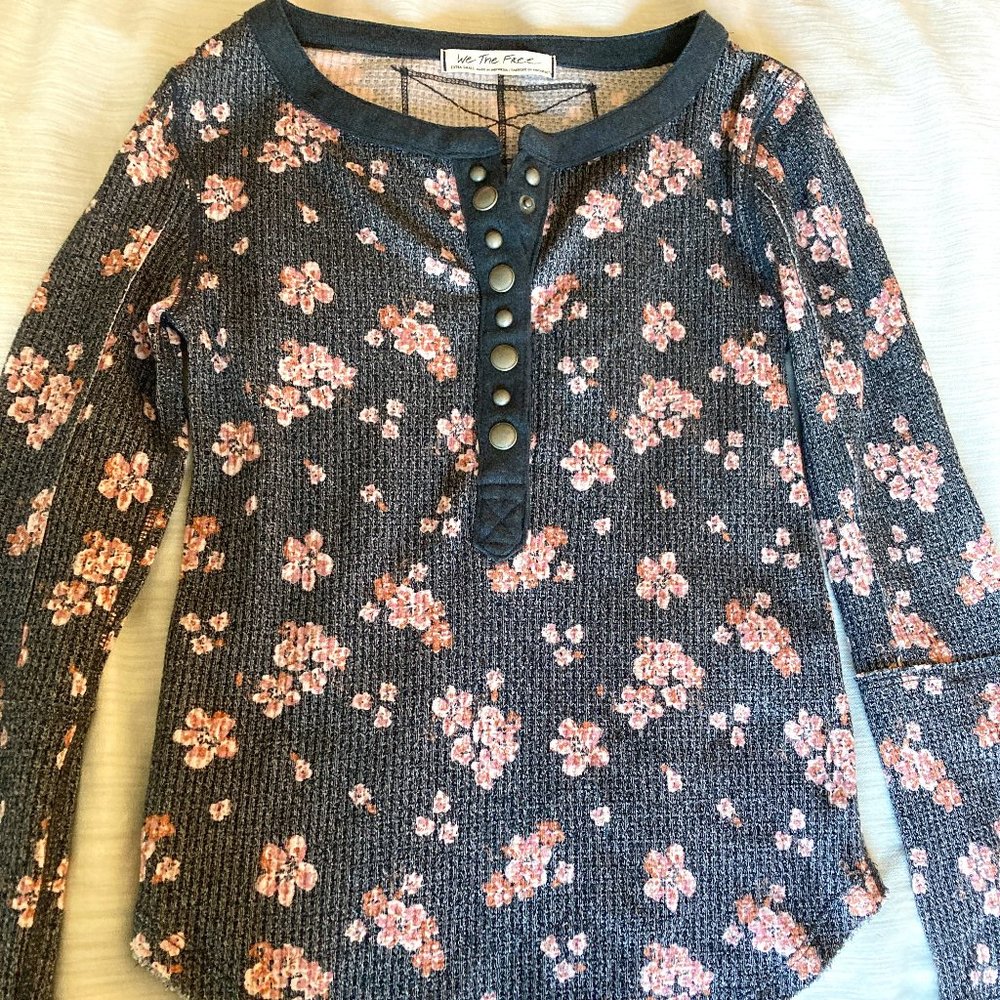 Free People Floral Henley